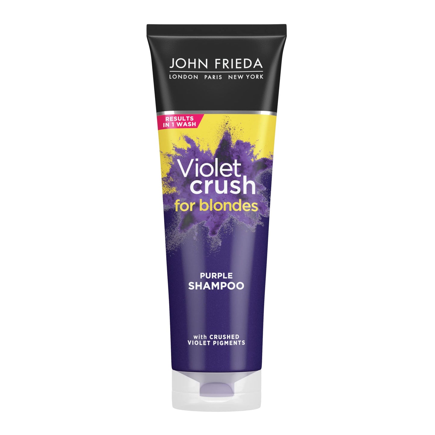 John Frieda Violet Crush Purple Shampoo For Blonde Hair, Blonde Toner Neutralizes Brassy Yellow Tones For Bleached, Platinum, An