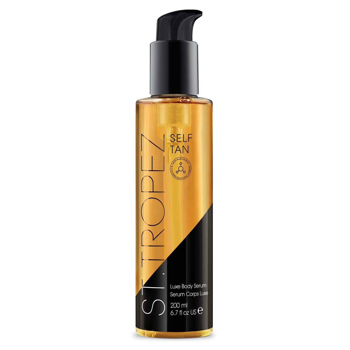 St.Tropez Luxe Body Serum,5-In-1 Collagen Enhancing Self Tan,Niacinamide,Hyaluronic Acid,Vitamin C & E,Vegan,Natural & Cruelty F