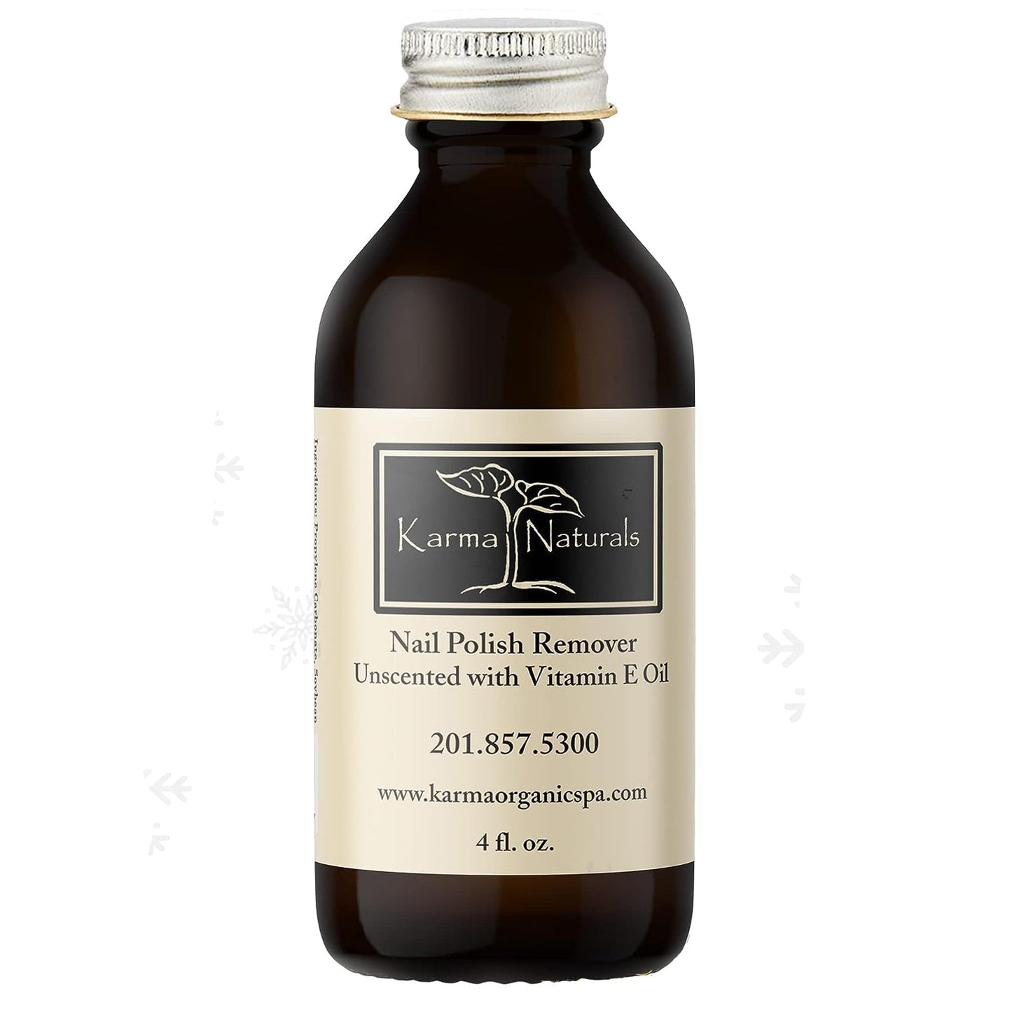 Karma Organic Nail Polish Remover Unscented- Non Toxic, Vegan, Cruelty Free, Acetone Free - Nails Strengthener For Fingernails -