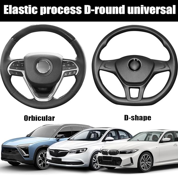 Steering Wheel Cover, Car Silicone Steering Wheel Protector, Anti-Slip Soft Odorless Wheel Covers, Universal 14-15 Inch Steering Wheel, Automotive Interior Accessories (Sky Blue)