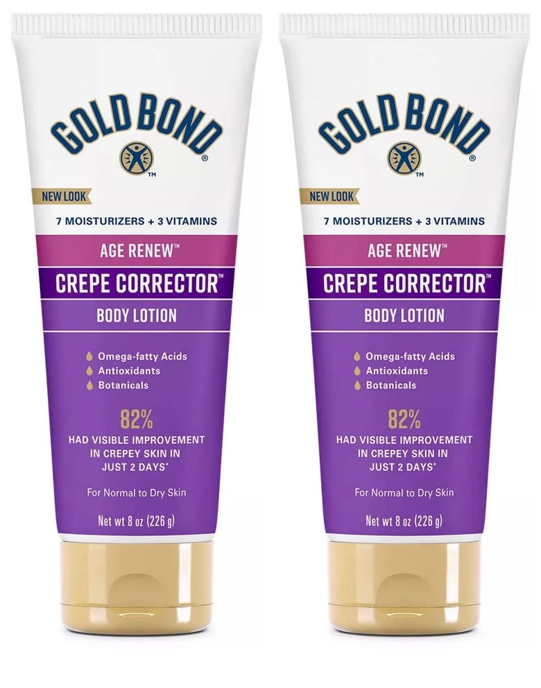 Gold Bond Ultimate Crepe Corrector 8 Oz, Age Defense Smoothing Concentrate Skin Therapy Lotion (Pack Of 2)