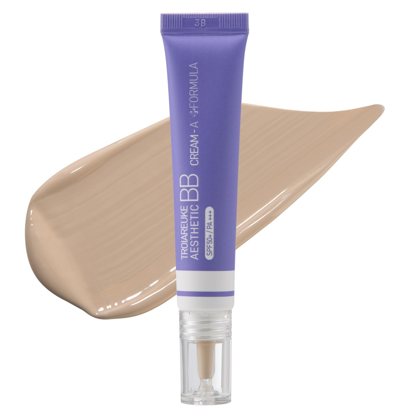 TROIAREUKE Aesthetic BB Cream A+ Formula (21 Beige) SPF50+ PA+++, Lightweight Blemish Balm, Tinted Moisturizer with Medium Cover