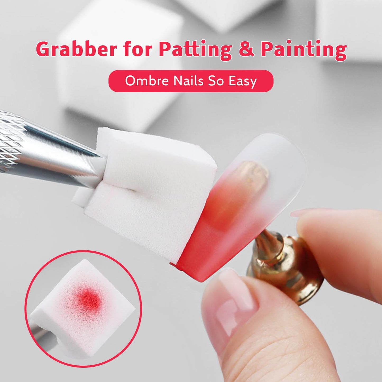 Sponge Pat Paint Nail Gel, Blending Colors Ombre Nails Gradient Gel Nail Blush Blooming Aura Nails Drawing Stripper Floral Painting Nail Art, No Wipe, UV/LED Curing (4 Colors Set A)
