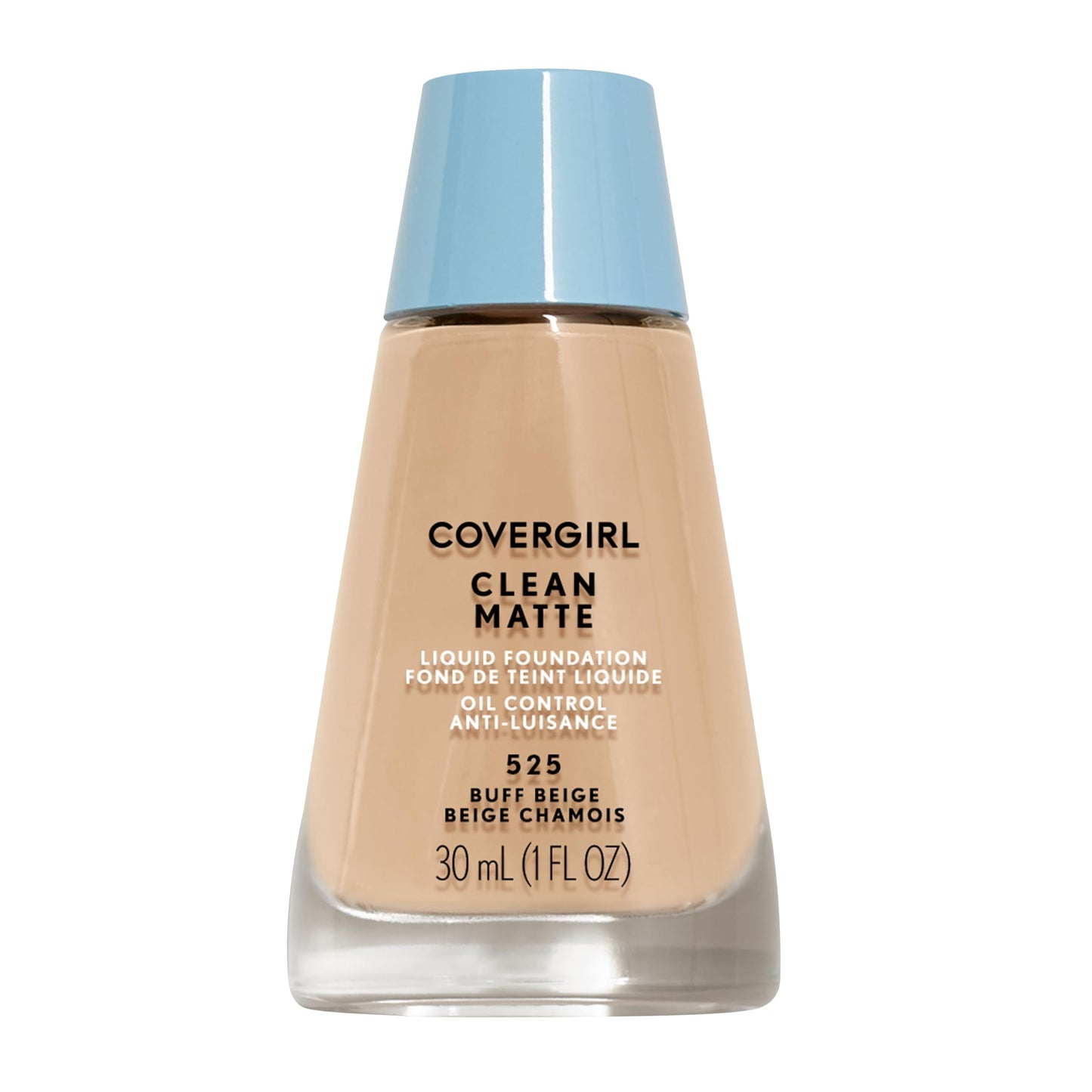 Covergirl Clean Matte Liquid Foundation Buff Beige 525, 1 Oz (Packaging May Vary)