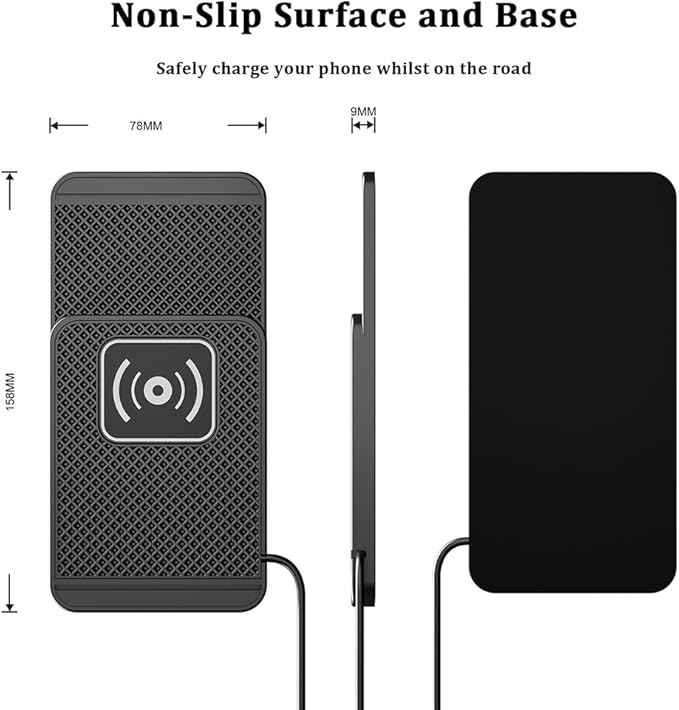 Wireless Charging Pad for Car for Kia Sportage 2000-2002 2005-2026, 20W Fast Wireless Car Charger Pad Type-C/USB Non-Slip Phone Charging Mat,A 30cm Cable Type-C Plug