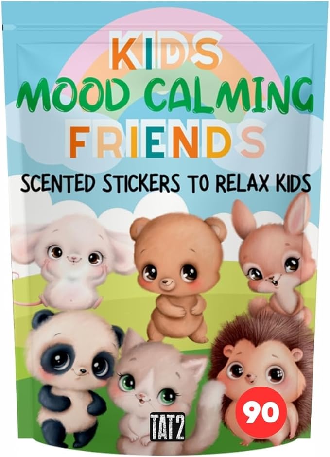 Mood Calming Stickers for Kids/Adults (90 Pack) β All Natural Patches, Chemical and Drug Free, Mood Support for Relaxation