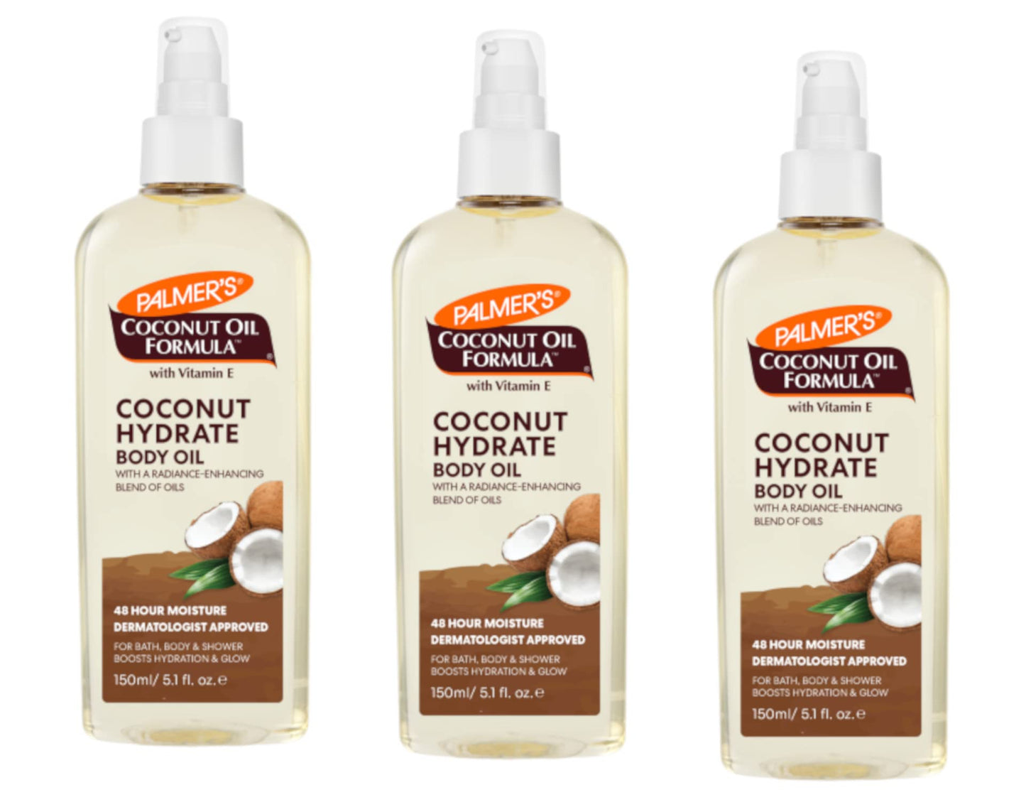 Palmers Coconut Oil Body Oil 5.1 Ounce (150Ml) (3 Pack)