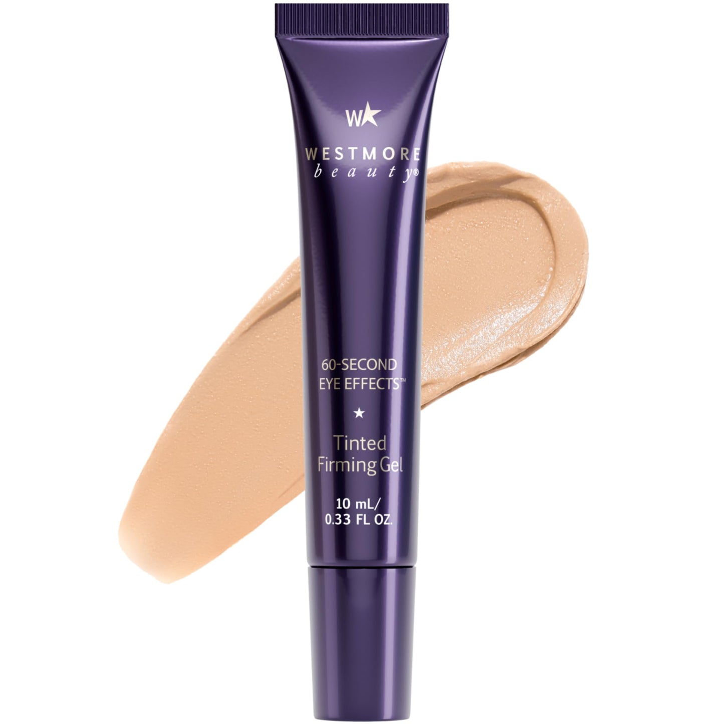 Westmore Beauty 60 Second Eye Effects Tinted Firming Gel - Instant Tightening Serum, Under-Eye Cream For Puffiness And Bags - Li