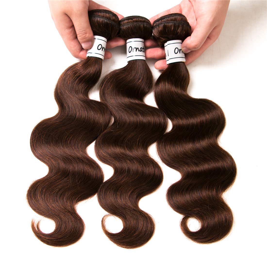 Ornate Hair Light Brown Bundles Human Hair Brazilian Body Wave Bundles 100% Unprocessed Virgin Remy Human Hair Weave Extensions
