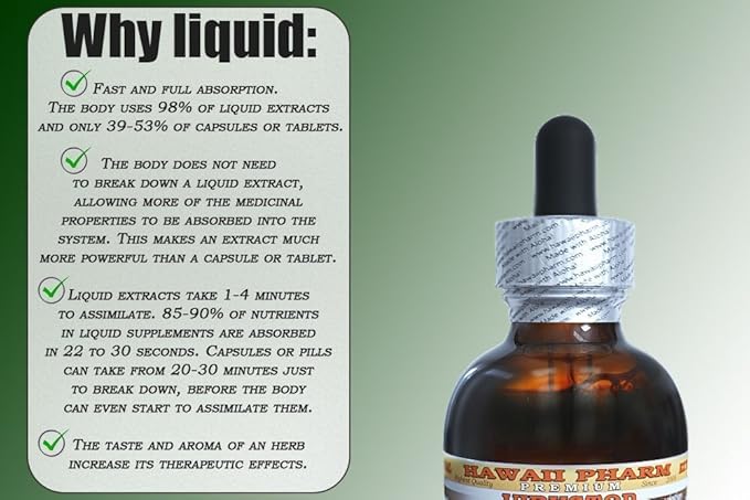 Raspberry Alcohol-Free Liquid Extract, Organic Raspberry (Rubus idaeus) Dried Leaf Glycerite Natural Herbal Supplement, Hawaii Pharm, USA 32 fl.oz