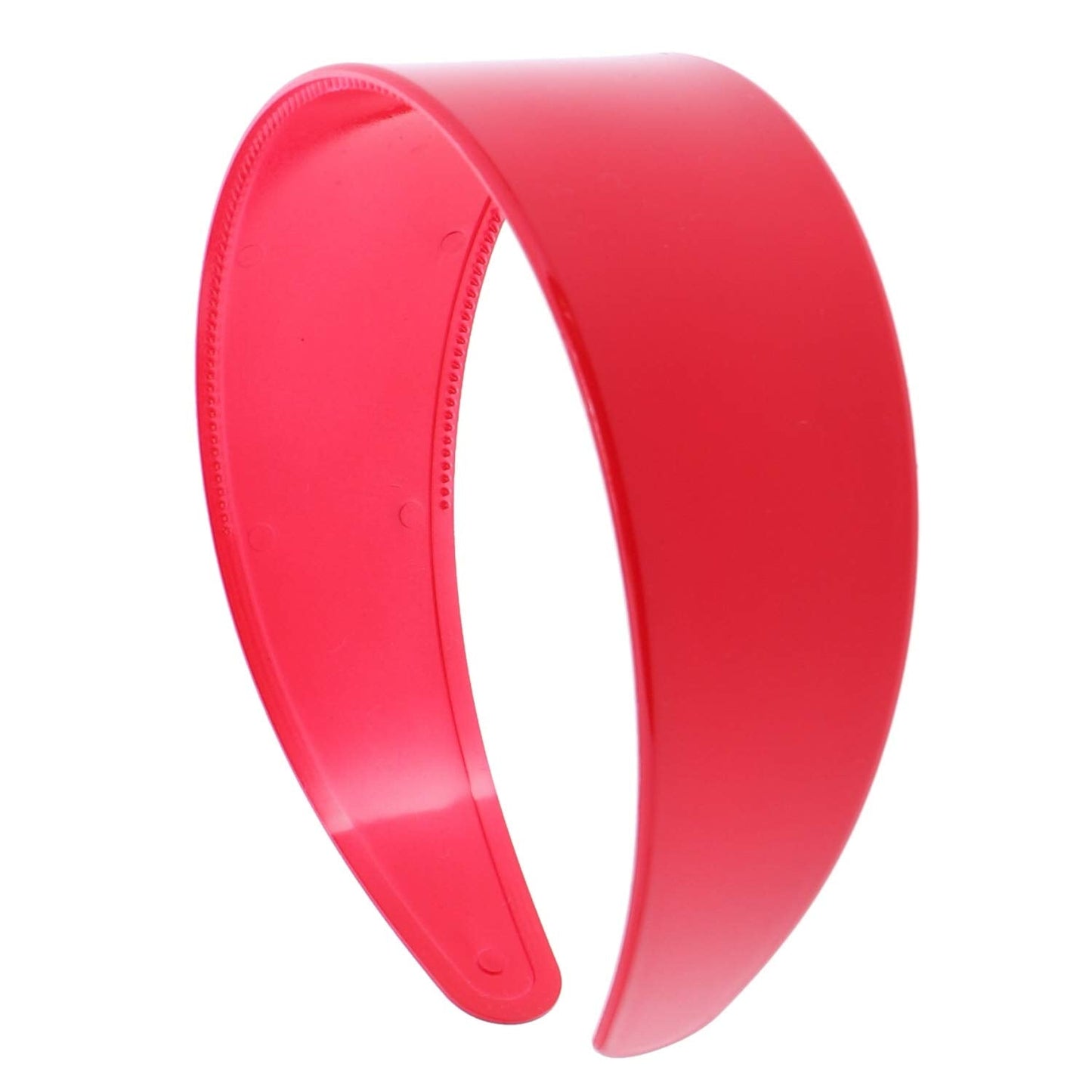 Motique Accessories Red 2 Inch Hard Plastic Headband With Teeth Women And Girls Wide Hair Band