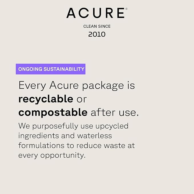 Acure Resurfacing 1% Glycolic Acid & Unicorn Root Cleanser - Exfoliating Face Wash, Glycolic Acid Cleanser for Face, Brightening Anti Aging Cream to Foam, Sulfate Free, Vegan - 4 fl oz (2 Pack)