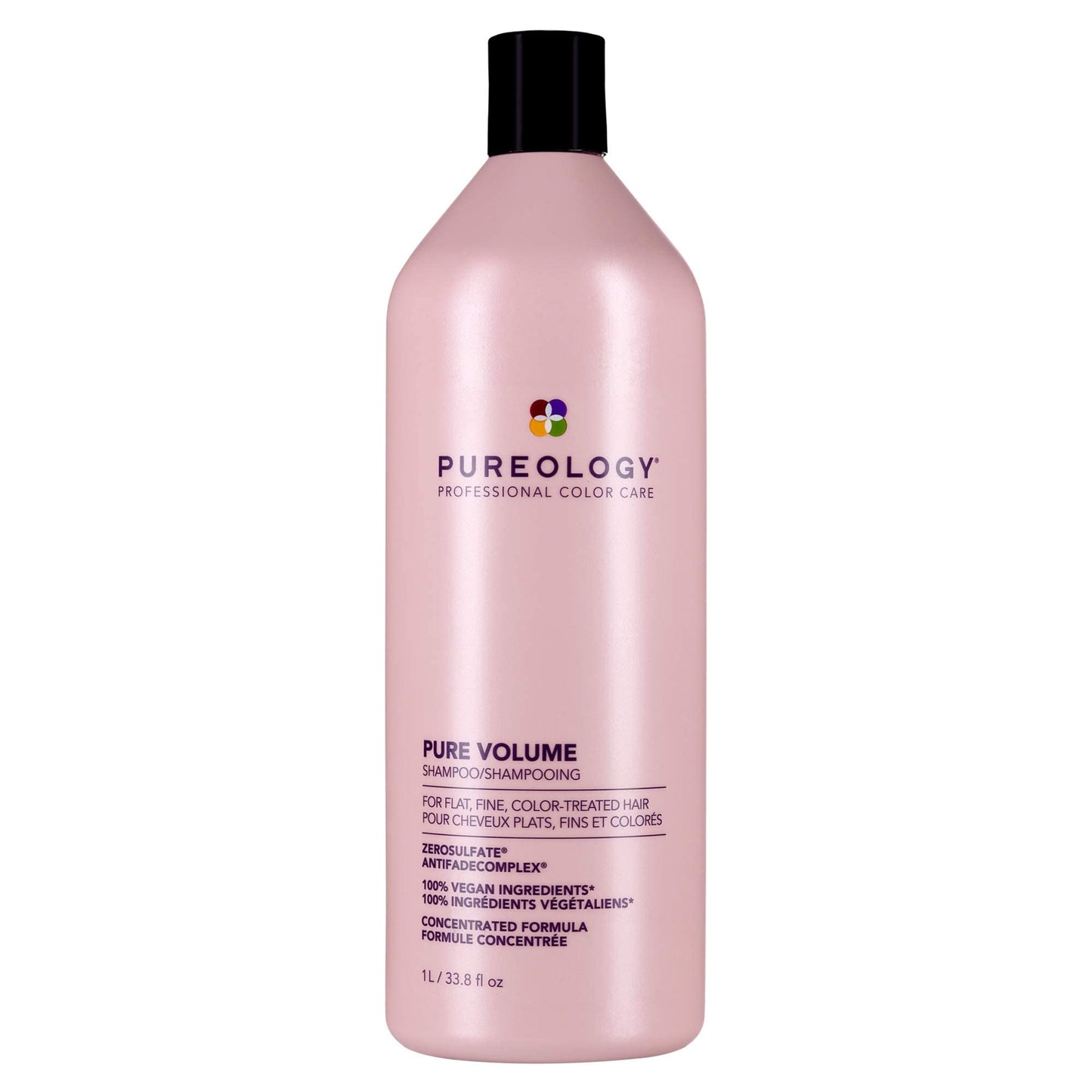 Pureology Pure Volume Shampoo | For Flat, Fine, Color-Treated Hair | Adds Lightweight Volume | Sulfate-Free | Vegan | Updated Pa