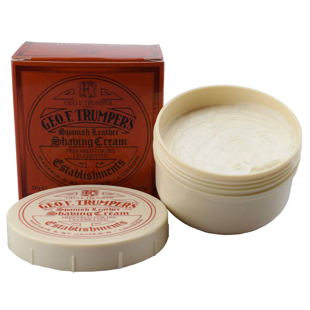 Geo F. Trumper Spanish Leather Soft Shaving Cream, Screw-Top Bowl, 200 Grams
