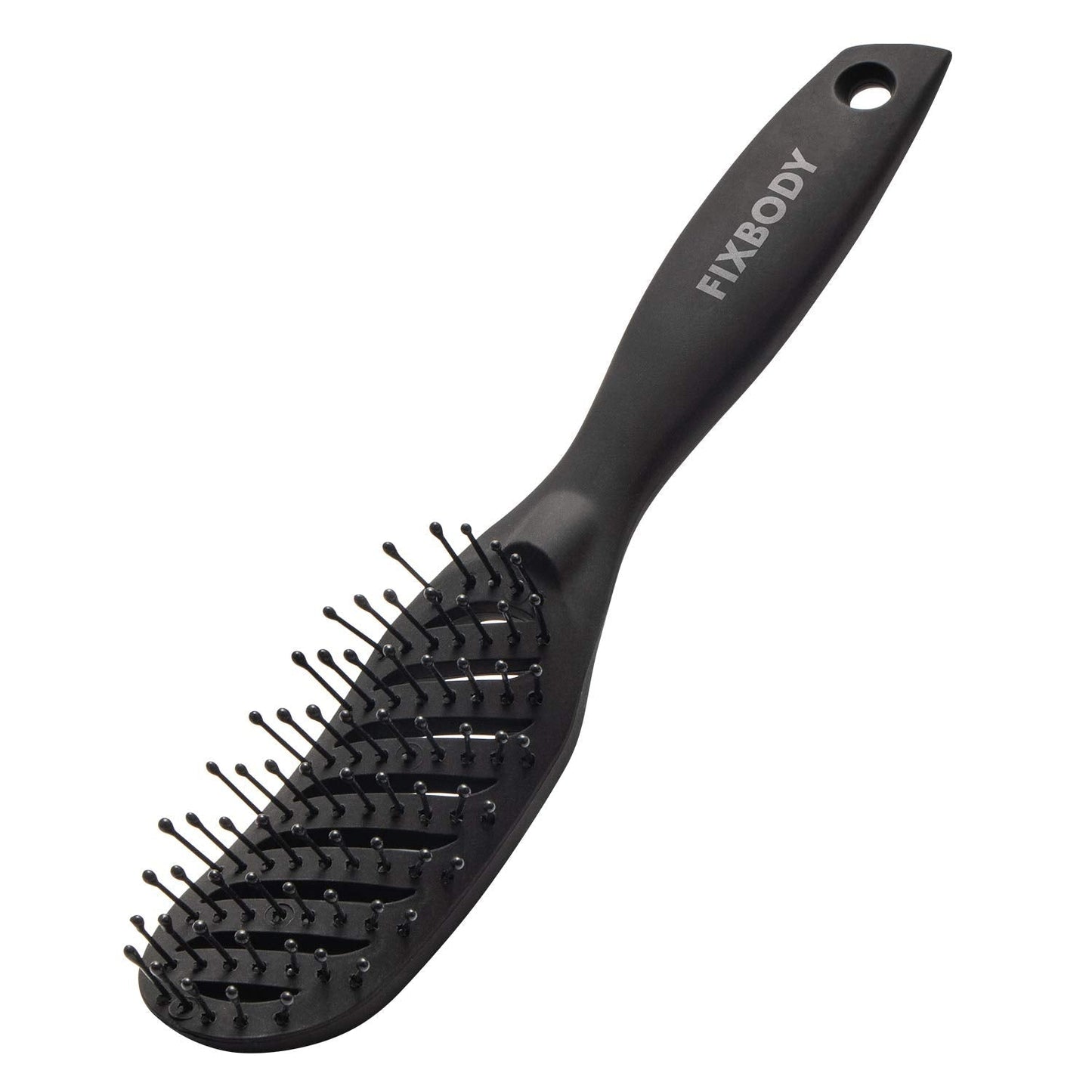 Fixbody Curved Vent Hair Brush For Blow Drying, Styling And Solon, Detangling Hair Brush For Short Thick Tangles Hair, Both Men