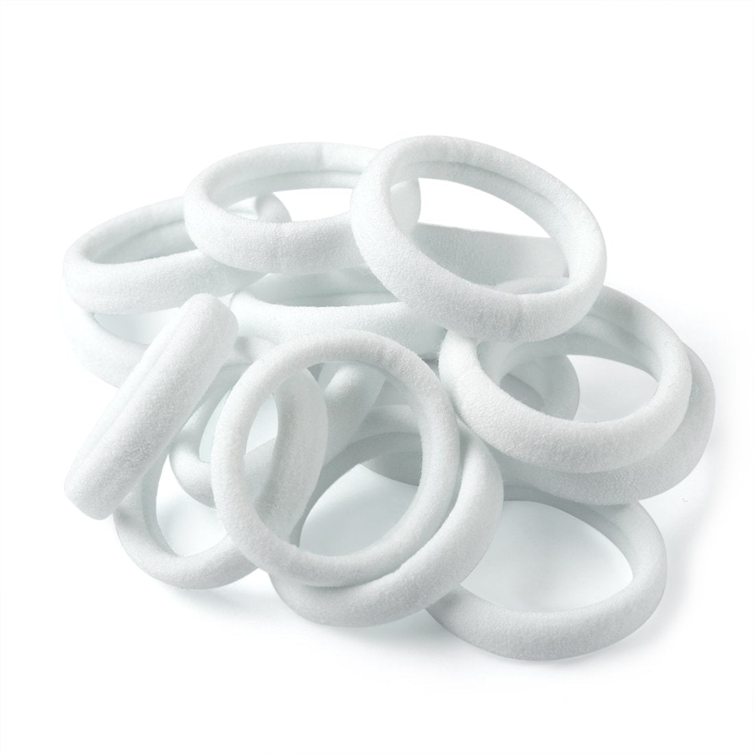 Xima 60Pcs Nylon Elastic Hair Ties Hair Ties Bands Rope No Crease Elastic Fabric Large Stretch Ouchless Ponytail Holders (60Pcs-