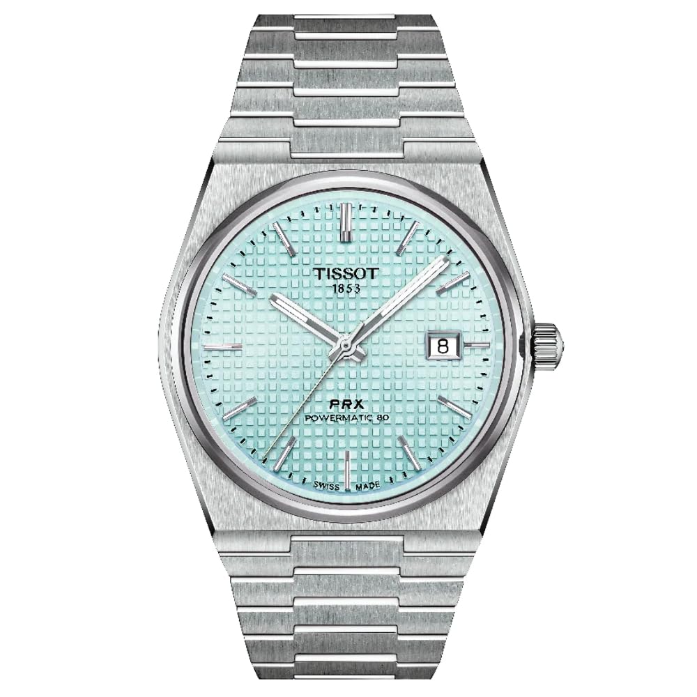 Tissot Prx T-Classic Powermatic 80 Ice Blue Dial Automatic T137.407.11.351.00 100M Men'S Watch