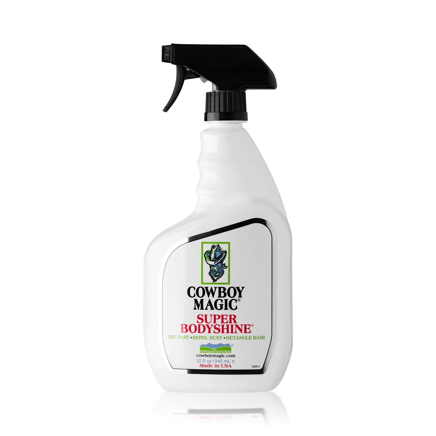 Cowboy Magic Super Bodyshine Fast Dry Repel Dust Detangle Hair 32 Ounce