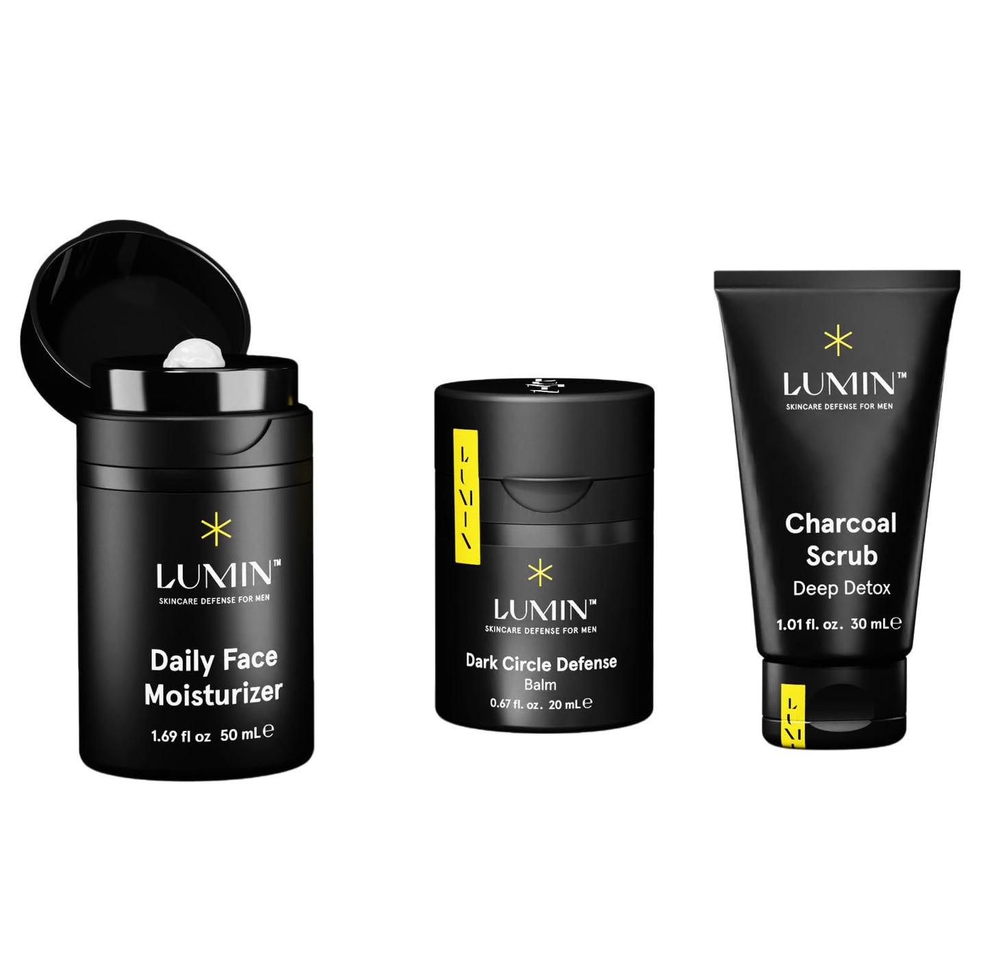 Lumin Skin Care Set Routine For Men - Boss Trio - Men'S Facial Care Kit, Men'S Skincare Routine Banish Dark Circles, Puffiness,