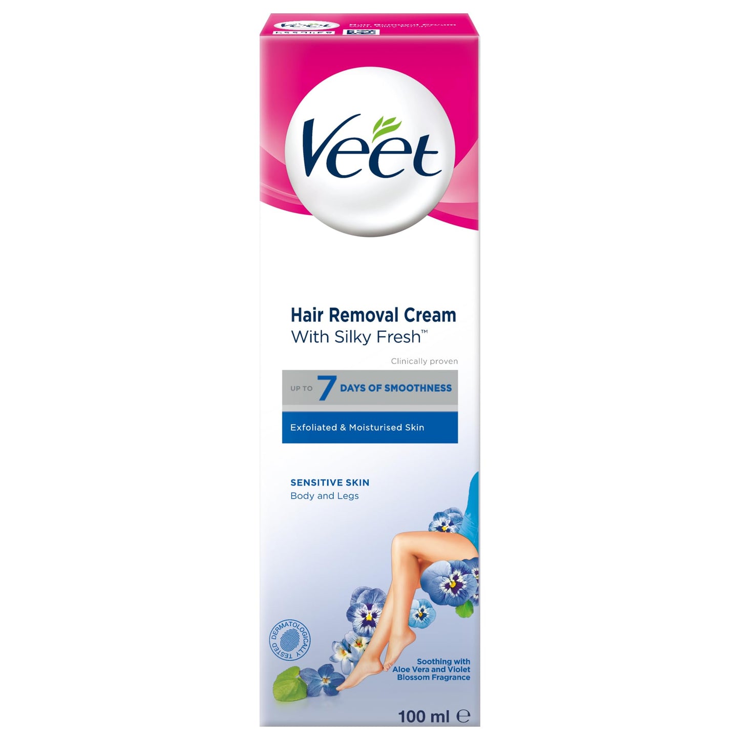 Veet Hair Removal Cream Sensitive Skin With Aloe Vera & Vitamin E (100Ml)