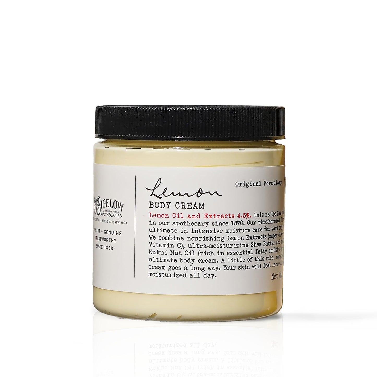 C.O. Bigelow Lemon Body Cream, Moisturizing Body Cream With Shea Butter, Kukui Nut Oil, Lemon Oil And Extracts For Dry Skin, Han