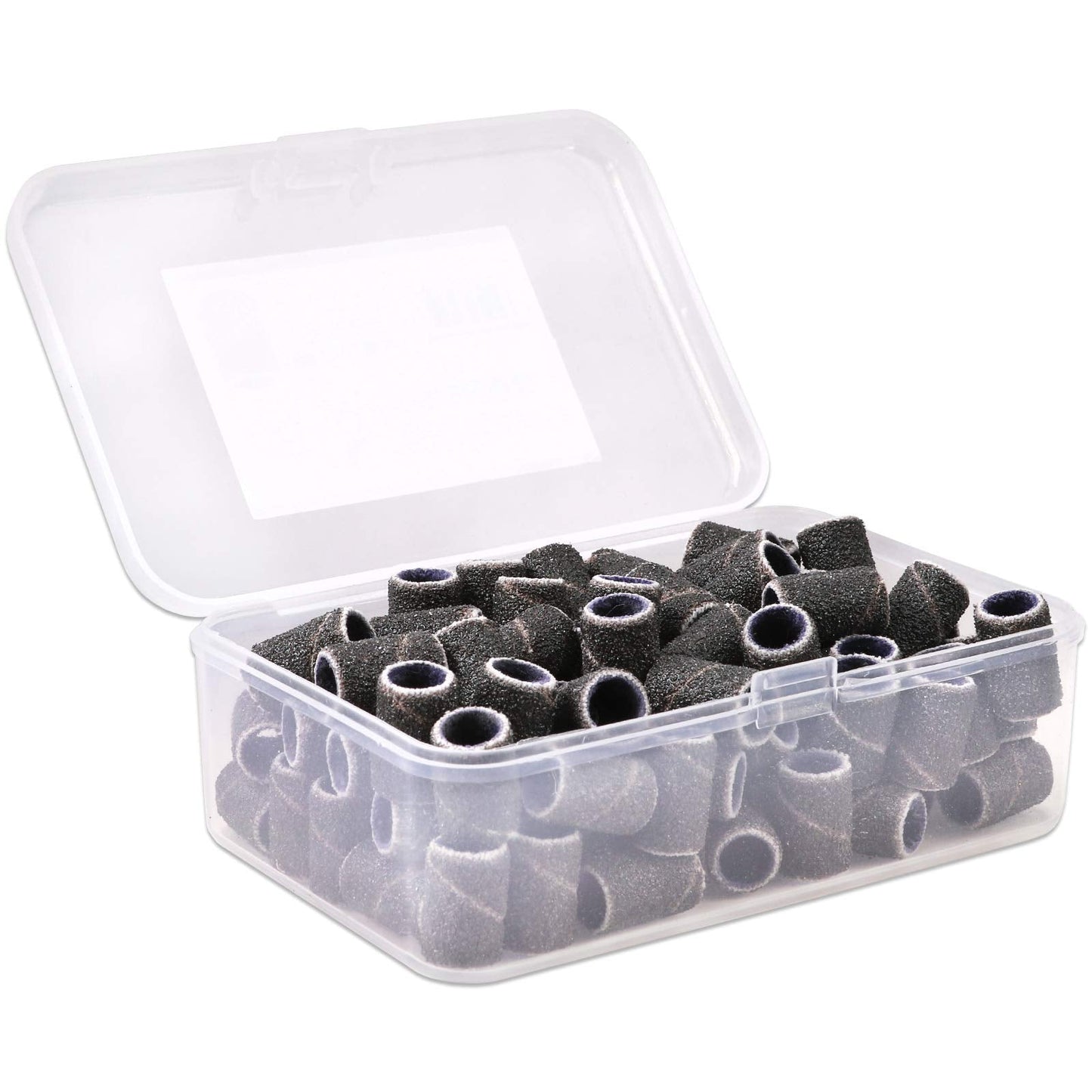 Pana 100 Pieces Nail Sanding Bands Professional Nail Manicure Great Fit For Nail Drill Bits For Acrylic Nails (80 Grit, Black)