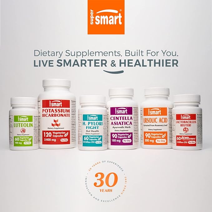 Supersmart - ProstaNatural Formula (Advanced Formula) - with Saw Palmetto, Nettle Root, Beta-Sitosterol - Prostate Supplement | Non-GMO & Gluten Free - 120 Vegetarian Capsules