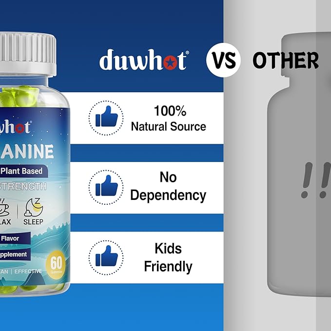 l theanine Gummy, l-theanine 400mg Supplement for Adults & Kids, Organic l'theanine Chewable for Stress Relief, Focus and Relaxation, Vegan, 120 Gummies
