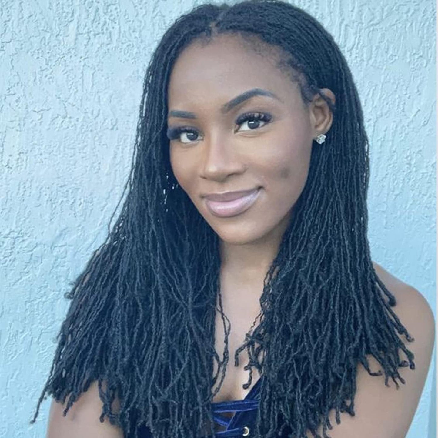 Loc Extension Human Hair 12 Inch 60 Strands 0.2Cm Width 100% Full Handmade Permanent Loc Extension Human Hair For Women/Men Can