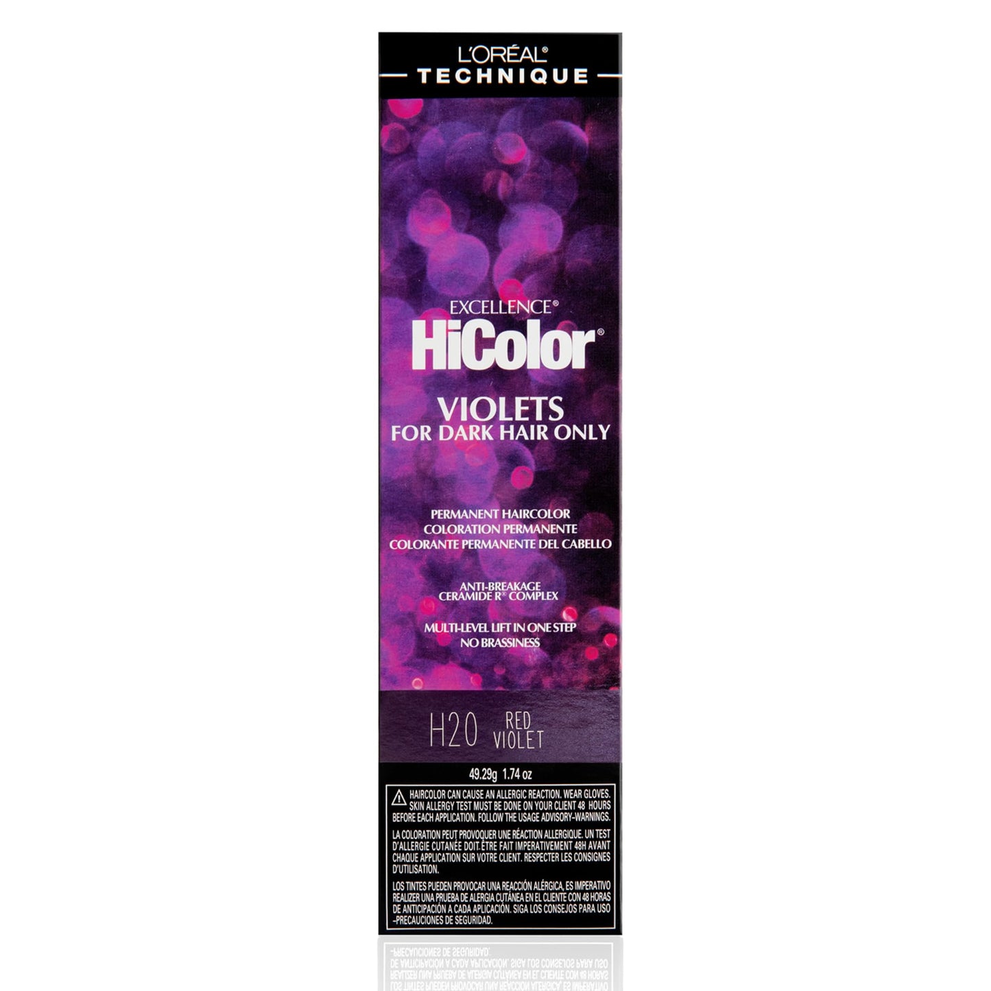 L'Or Al Technique Hicolor Violet & Blacks Permanent Hair Color | Anti-Breakage Ceramide R Complex | Multi-Lift With No Brassine