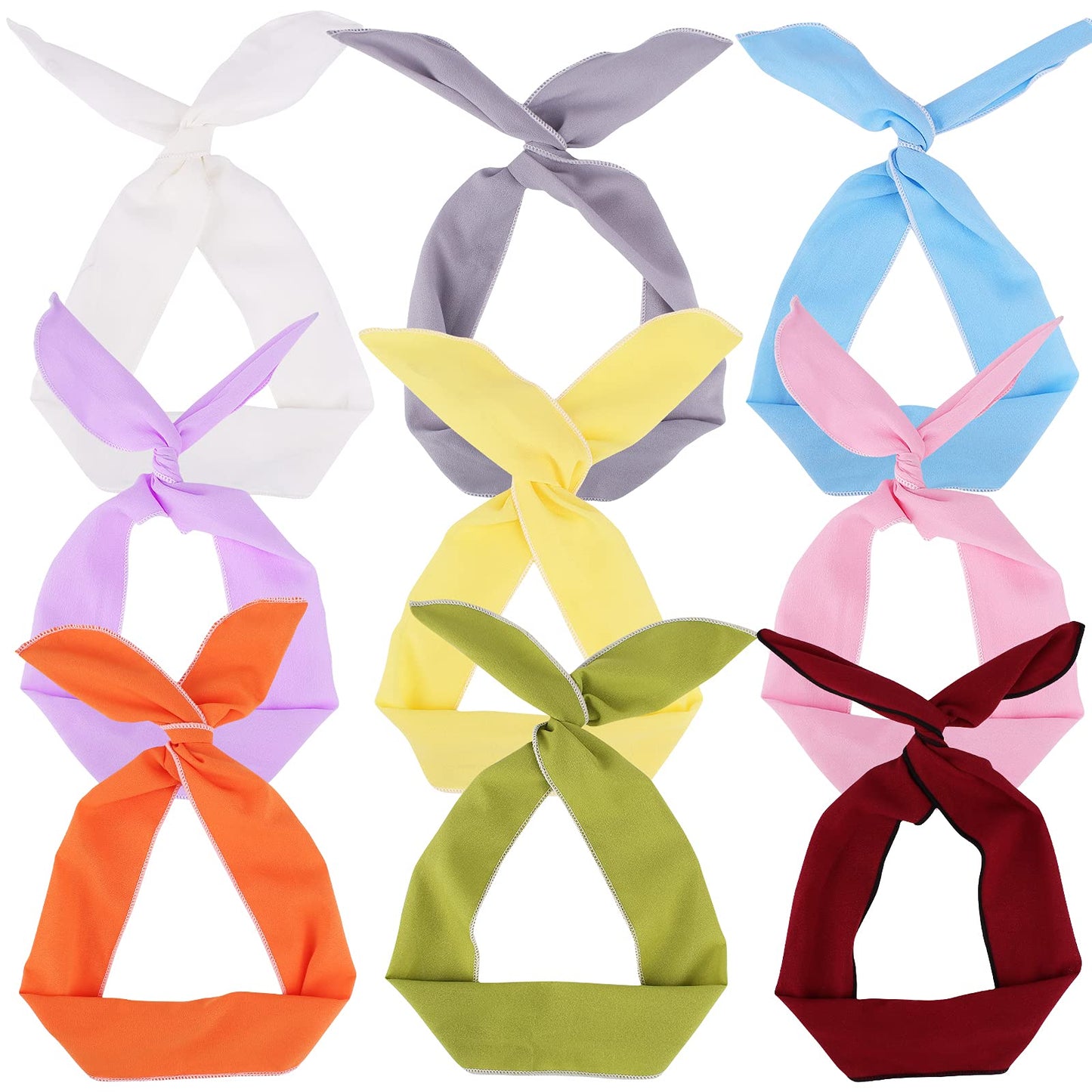 Wire Headband, 9 Pcs Wire Headbands For Women Cute Tie Headband For Girls Wired Bow Headbands Twist Wire Headband Head Bands Hai