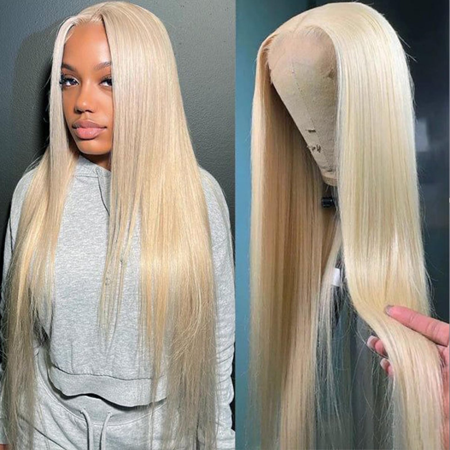 Lovestory Blonde Lace Front Wig Straight Synthetic Lace Frontal Wig With Baby Hair Pre Plucked Glueless Light Yaki Hd Lace Wigs