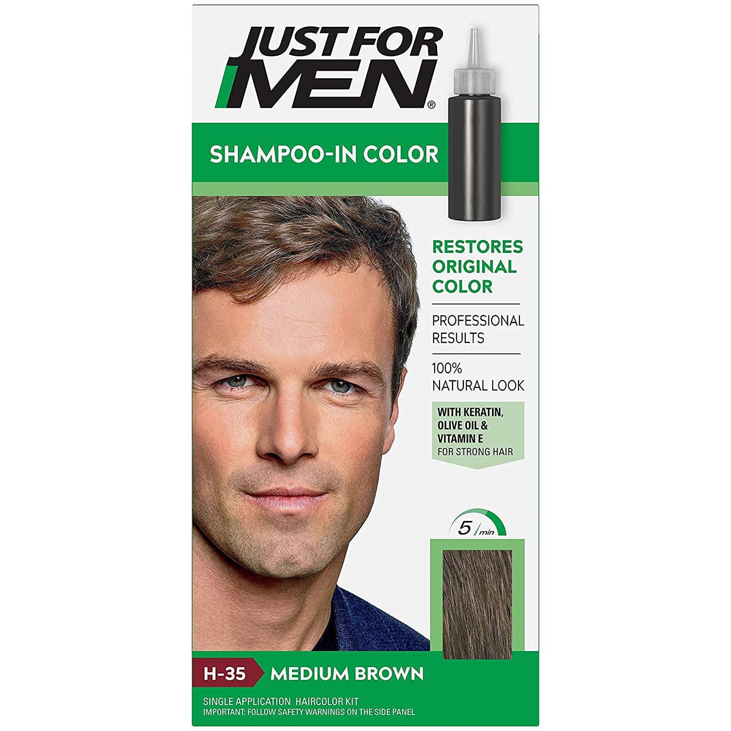 Just For Men Shampoo-In Hair Color, Medium Brown