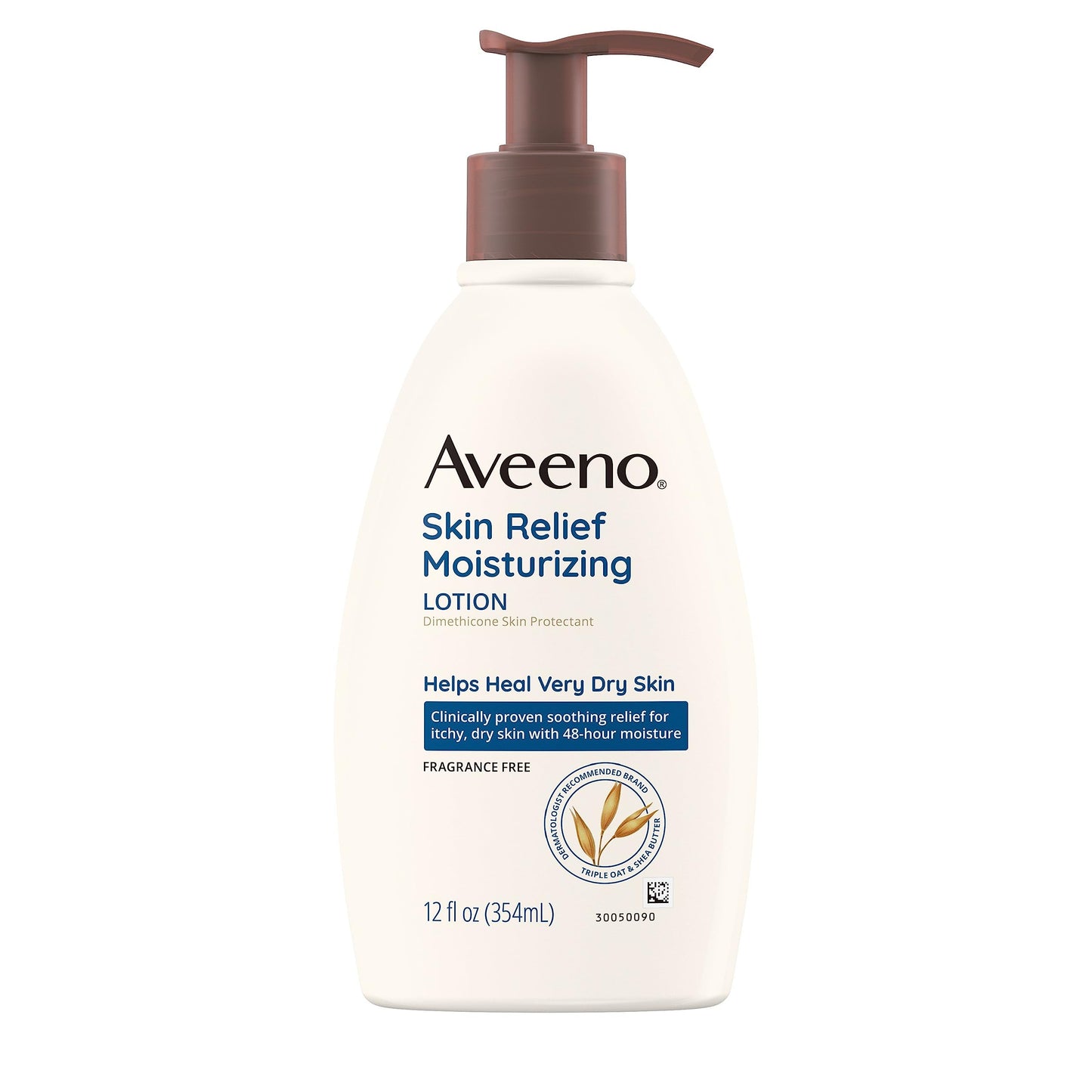 Aveeno Skin Relief 24-Hour Moisturizing Lotion For Sensitive Skin With Natural Shea Butter & Triple Oat Complex, Unscented Thera