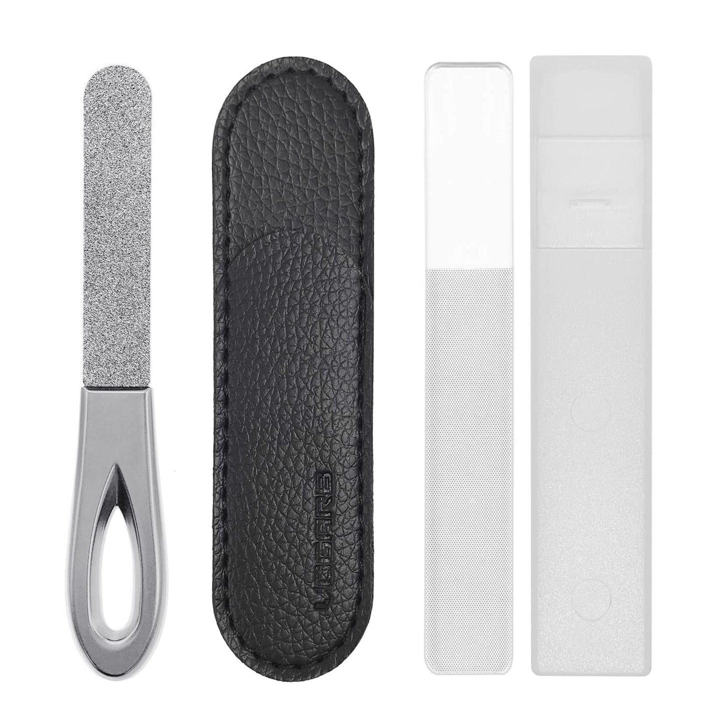 Vogarb Quick Grinding Nail Files For For Hard/Thick Nails,3.6'' Small Nail Filer For Natural Nails,Double Sided 180 Diamond Grit