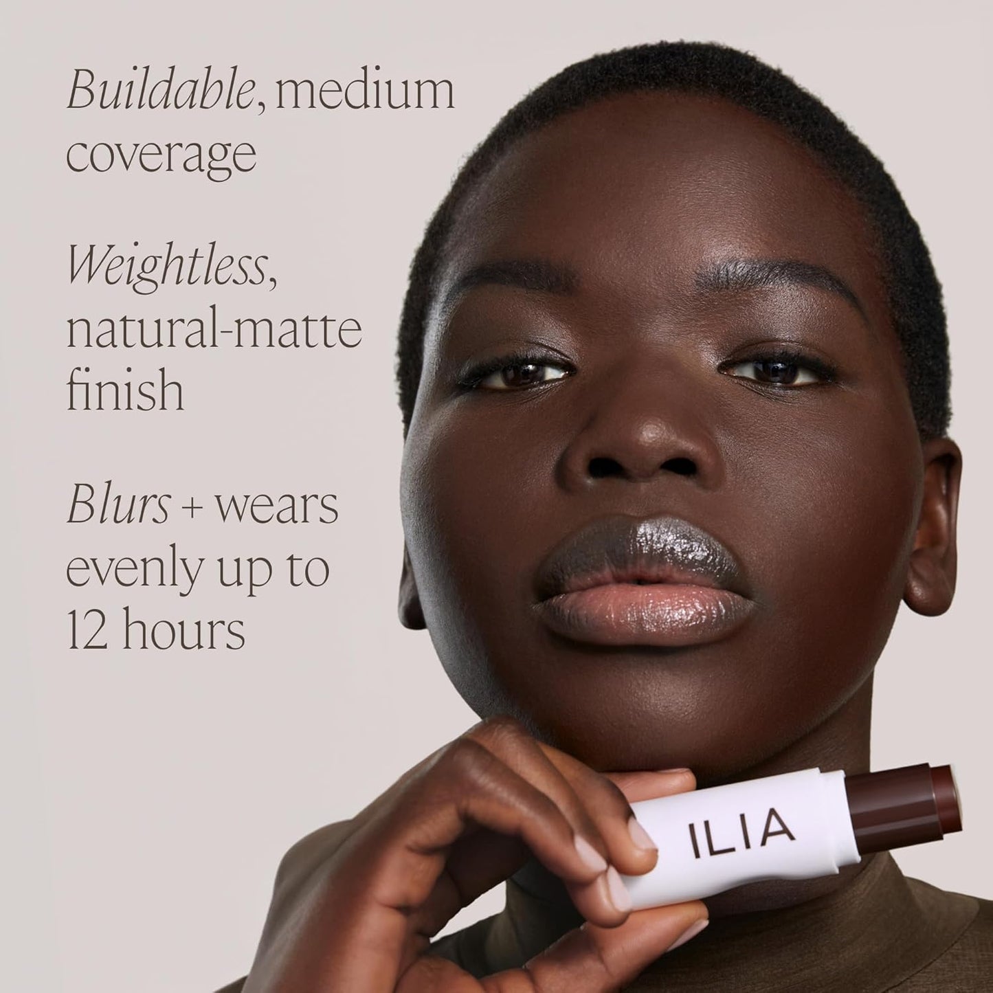 ILIA - Skin Rewind Complexion Stick - Foundation + Concealer + Skincare | Non-Toxic, Vegan, Cruelty-Free, Clean Makeup (4N - Holly, 0.35 oz | 10 g)