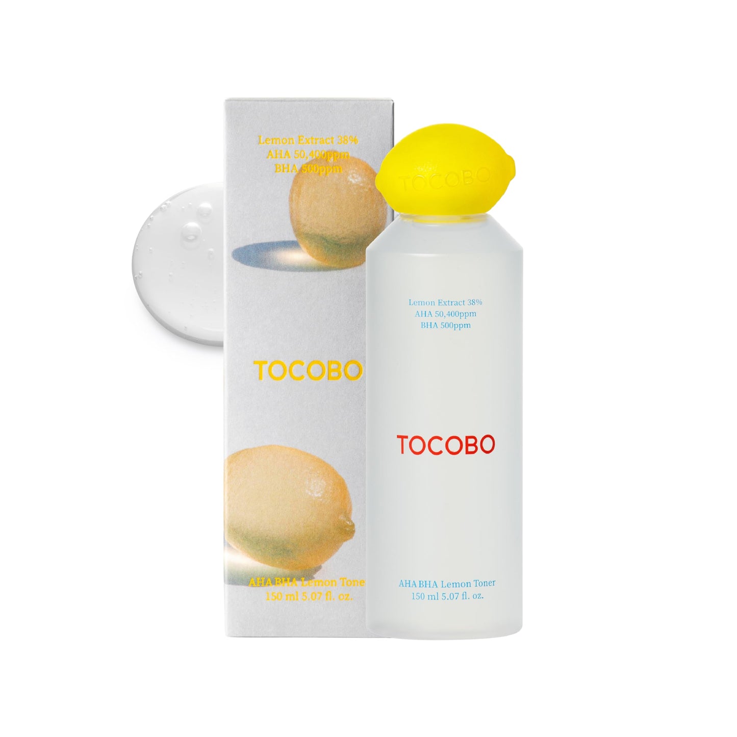 TOCOBO AHA BHA Lemon Facial Toner 5.07 fl oz / 150 ml | Vitamin C and Lemon Extract, AHA, BHA, Calming and Soothing Moisturizer