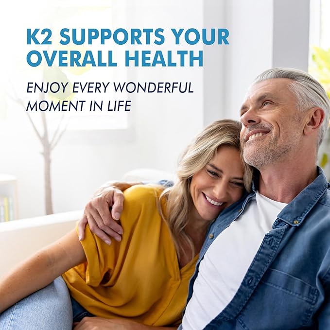Vitamin K2 Gummies MK-7 200 mcg & MK-4 500 mcg for Women & Men Sugar Free, Perfect 2-IN-1 Full Spectrum Vitamin K2 Supplement for Bone, Heâ¤rt, Promotes Calcium Absorption, Brain, Teeth, Immune,1Pack