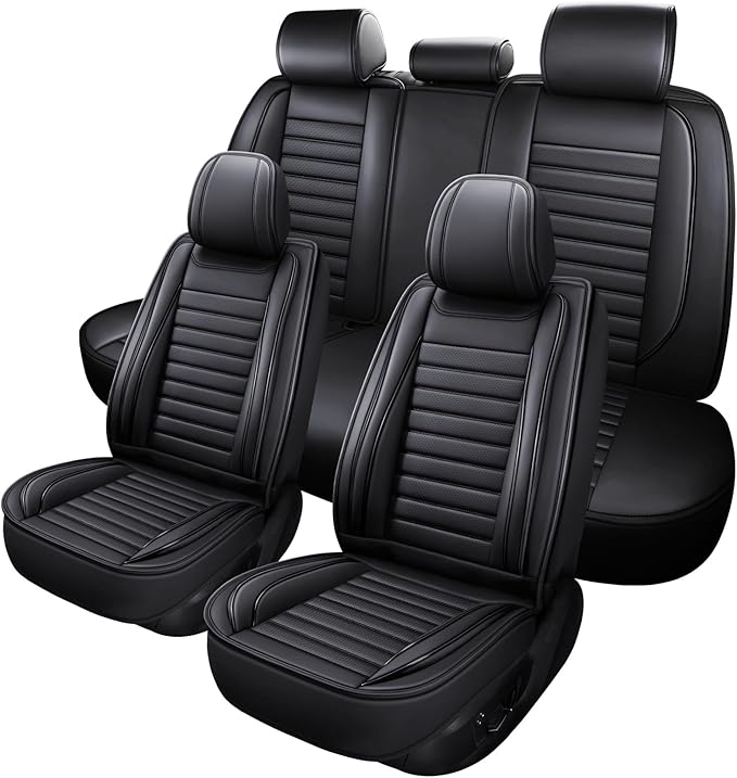 Car Seat Covers,Car Seat Protector Waterproof,Seat Covers Full Set, Car Seat Protectors,Automotive Seat Covers Fit for Most Cars Black