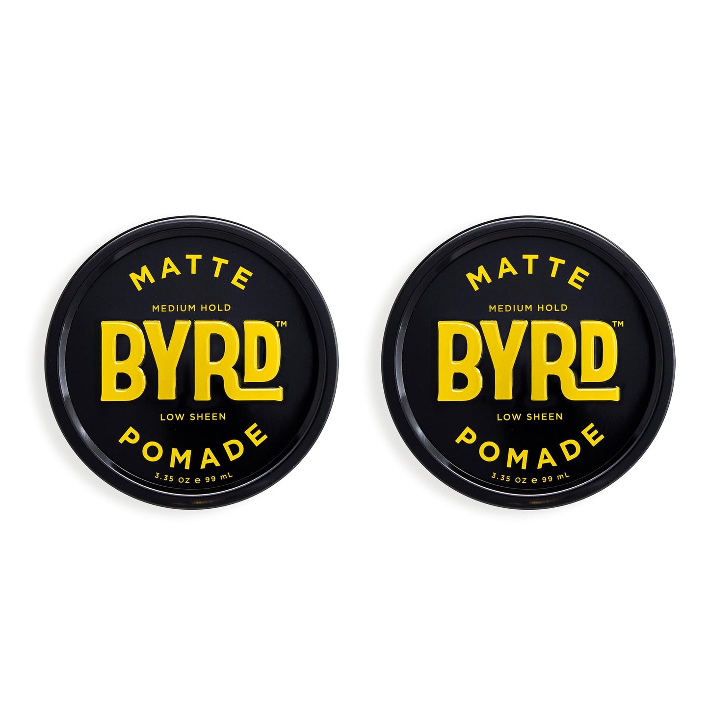 Byrd Matte Pomade 2-Pack - Medium Hold, Matte Finish, Add Texture And Sculpt, Safe For All Hair Types, 3.35 Oz Each (Two Pack)