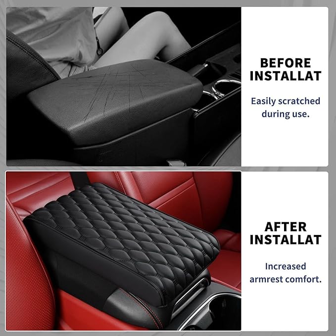 Auto Armrest Cushion Pads for Renault Talisman Sport Tourer(2021-) Accessories Car Centre Console Armrest Pad Durable Material and Easy to Clean-is Waterproof and Anti-Scratch