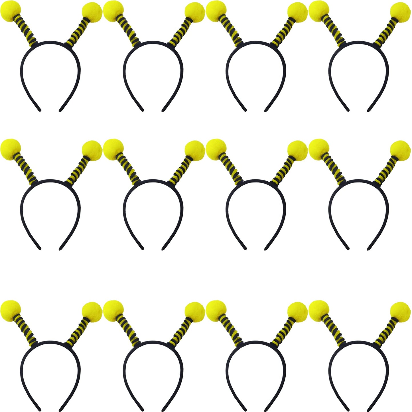 Yoohua 12Pcs Bee Tentacle Headbands Bee Hair Bands Hair Hoop For Women Girls Halloween Christmas Party Supplies Yellow And Black