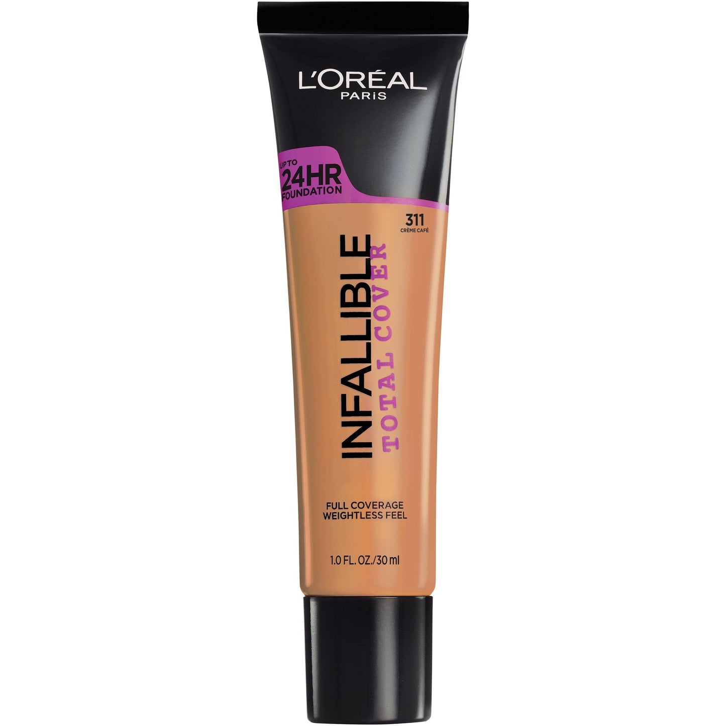 Lor Al Paris Infallible Total Cover Foundation, Creme Cafe, 1 Fl; Oz.
