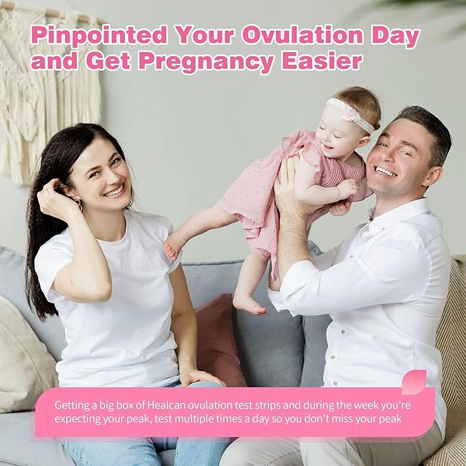 Ovulation Test Strips 40 and Pregnancy Tests 50, HEAL-CHECK Bulk Ovulation Predictor Kit for Women TTC, Over 99% Accuracy, Easy to Use at Home, Individually Wrapped, FSA HSA | 40LH+50HCG+90 Urine Cup