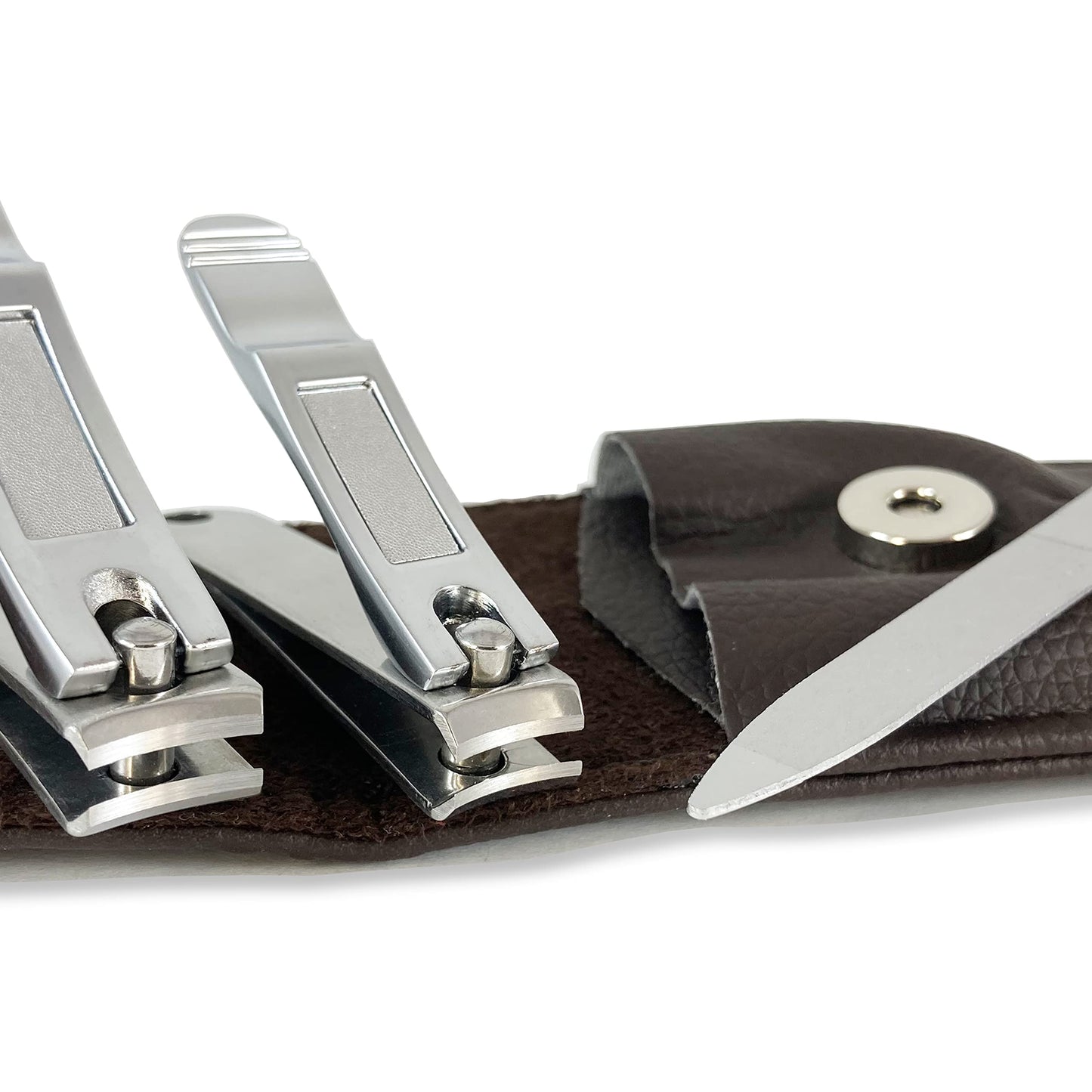 Nail Clippers By Zizzili Basics - 3 Piece Nail Clipper Set - Stainless Steel Fingernail & Toenail Clippers With Nail File And Br