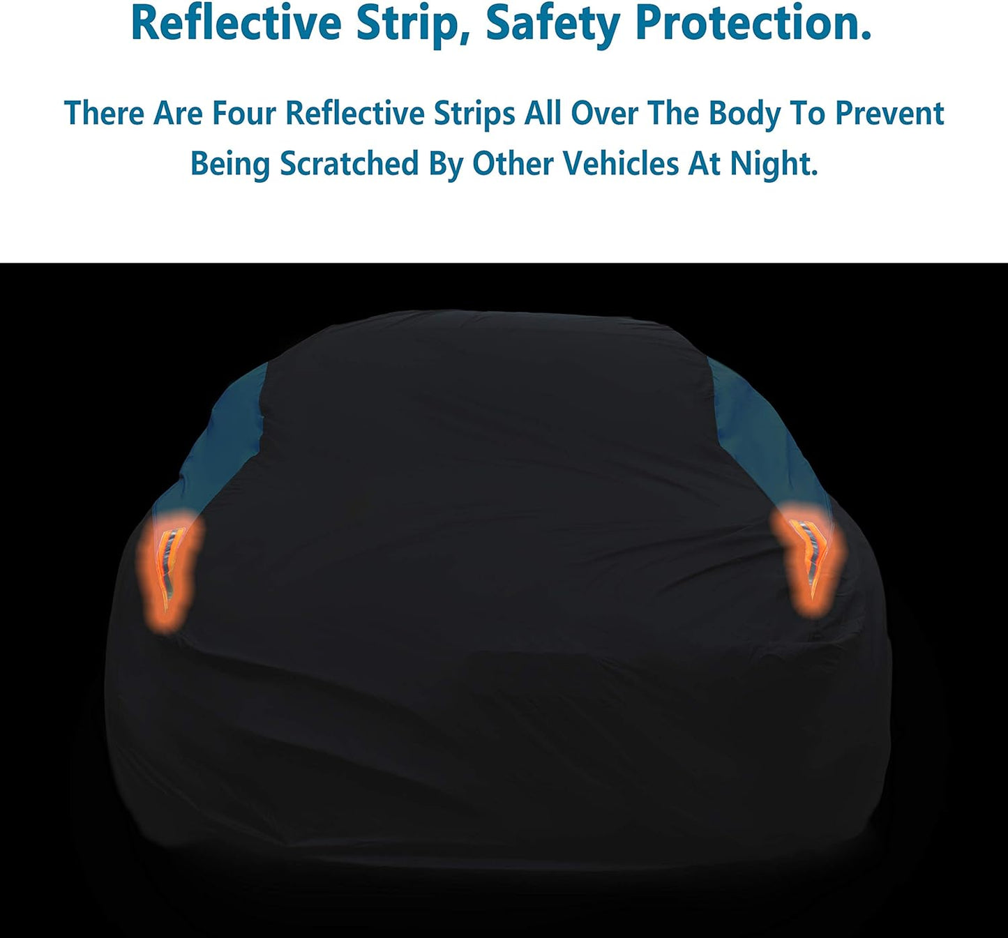MORNYRAY Waterproof Car Cover All Weather Snowproof UV Protection Windproof Outdoor Full SUV Car Cover, Universal Fit for SUV (Fit SUV Length 191-201 inch, Blue)