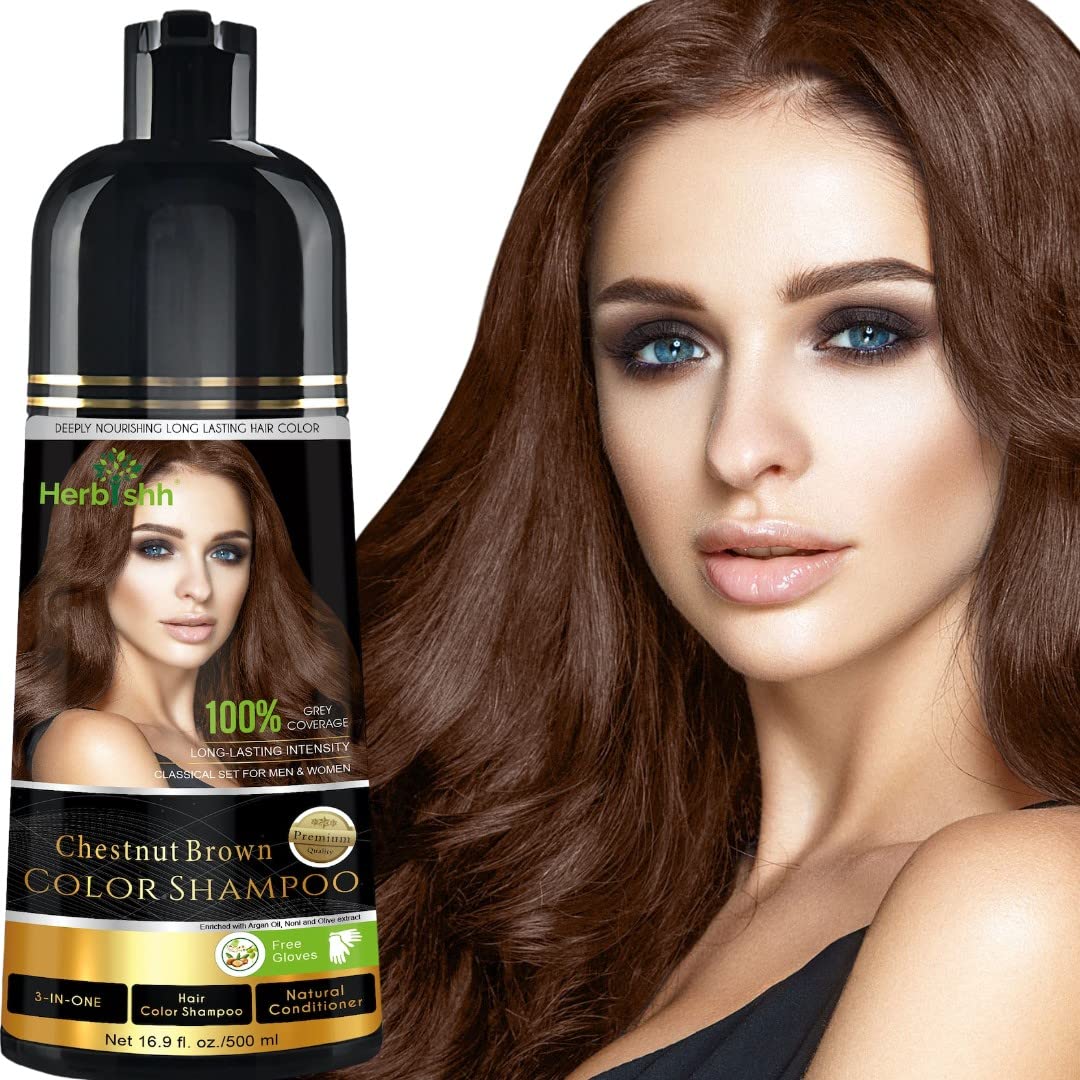 Hair Color Shampoo For Gray Hair - Magic Hair Dye Shampoo - Colors Hair In Minutes-Long Lasting-500 Ml-3-In-1 Hair Color-Ammonia