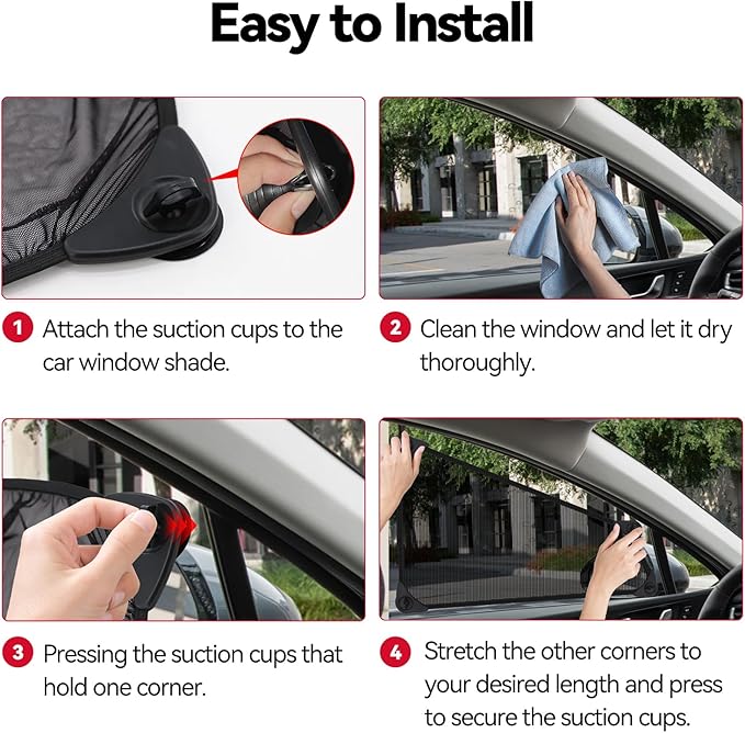 Car Window Shade,1Pack Car Window Shade for Baby,Rear Window Sun Shades Protect Child, Pets from Sun Glare and UV Rayse (39.4"x19.7")