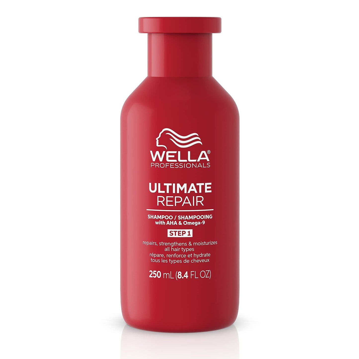 Wella Professionals Ultimate Repair Shampoo, Professional Lightweight Cream Shampoo For Damaged Hair, 8.4Oz