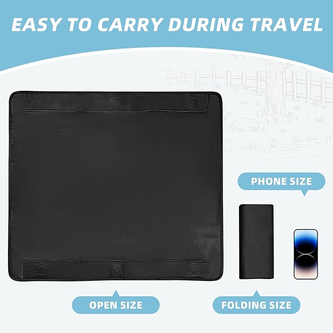 Dog Pee Pad Holder, Oxford Cloth Material, Fit 24"x24" Pad,Puppy Pad Holder, 6 Powerfu Magnetic Clips, Indoor Dog Potty, Black